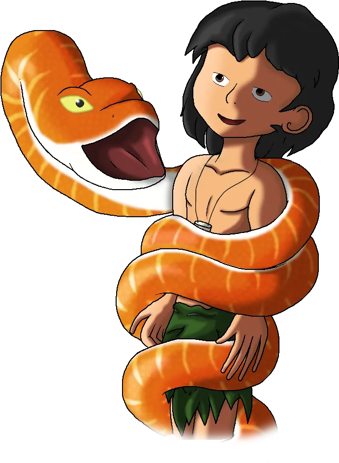 Mowgli and elephants, majestic scene, free png
